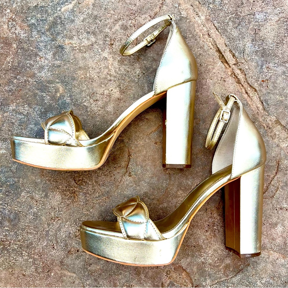Vince Camuto Gold Platform Sandal